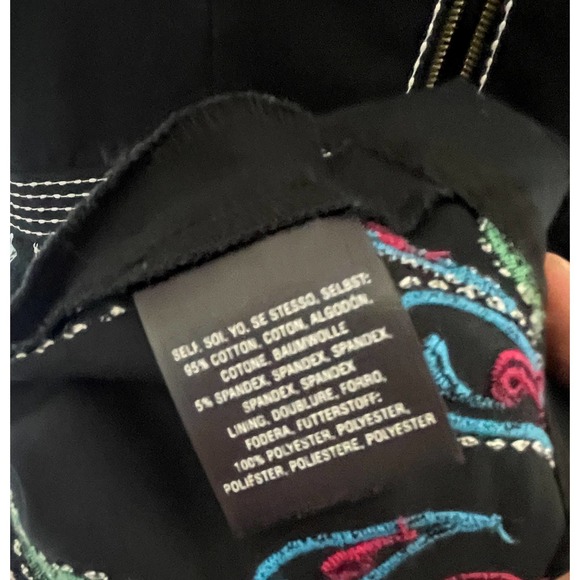 Maeve Women's Size 0 Chennai Dress ~ Black Embroidered Sheath Anthropologie Boho - Picture 10 of 11